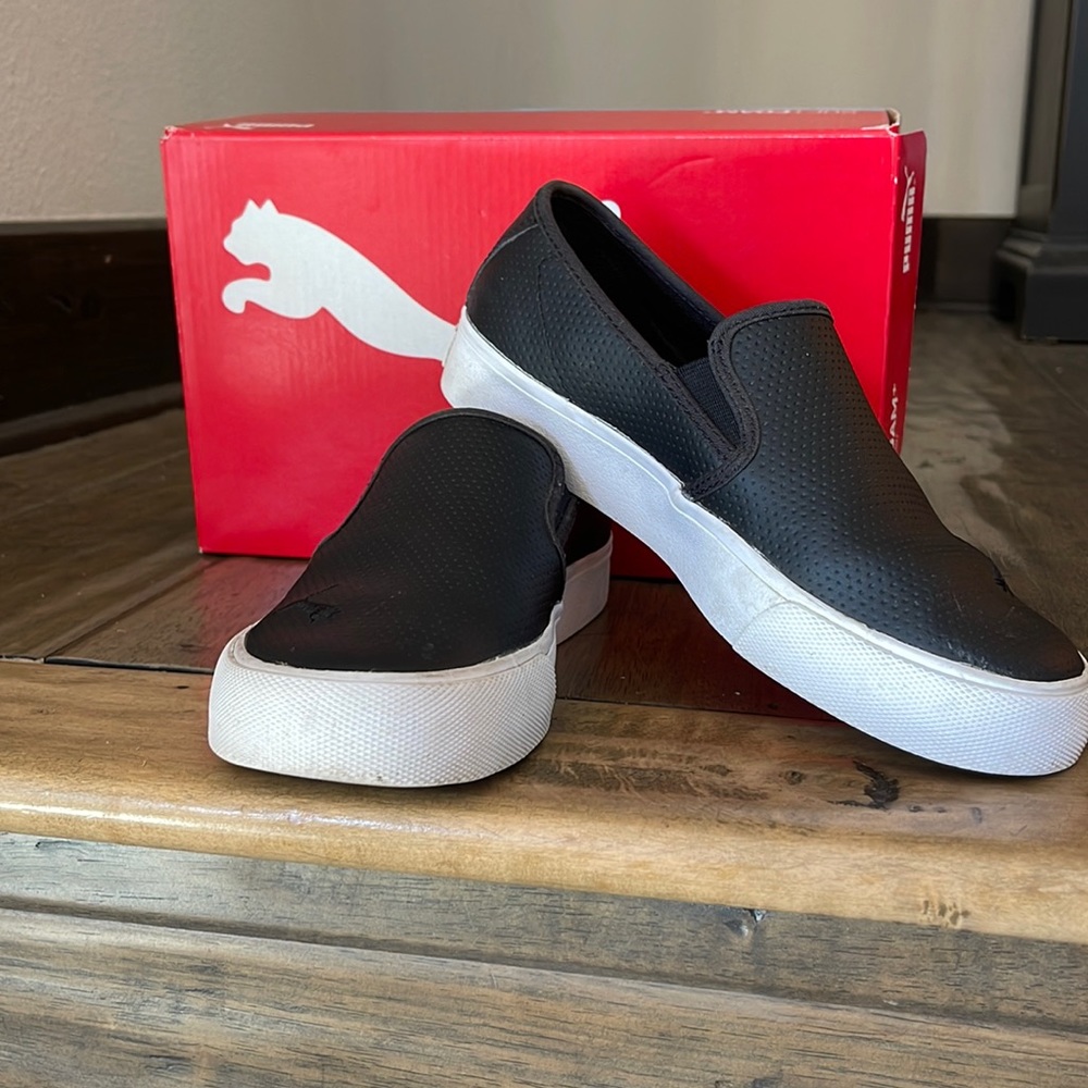 Puma Leather Slip On sneakers